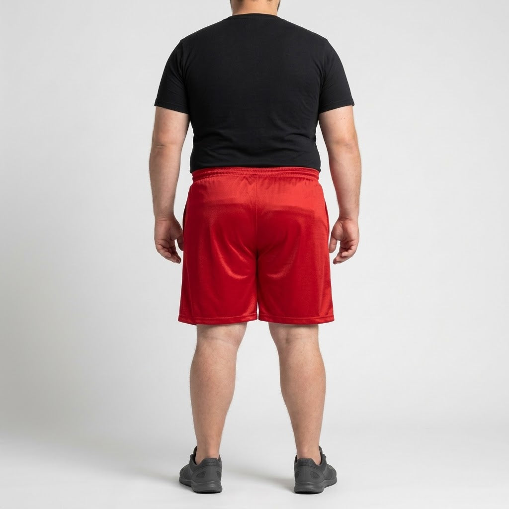 Classic Red 100% Polyester Sport Short