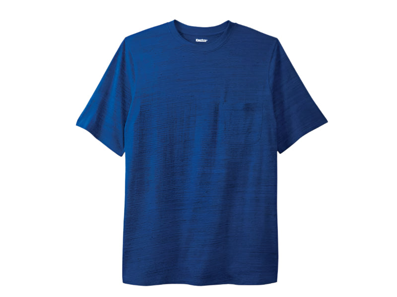 Plus-size Shrink-Less™ Crewneck T-Shirt with soft fabric, shrink-resistant technology, and a relaxed fit for everyday comfort.