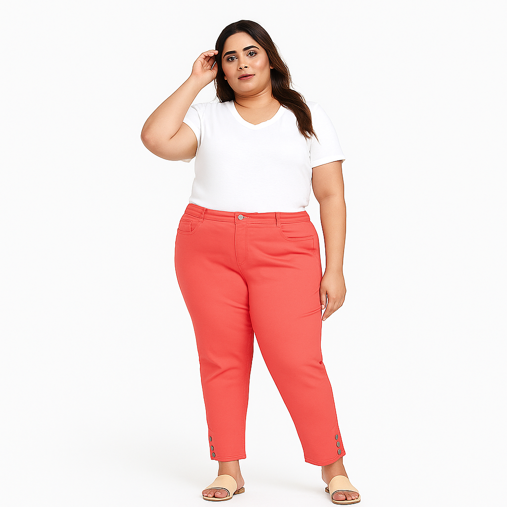 Coral Plus Size Women Jeans PSW-4069