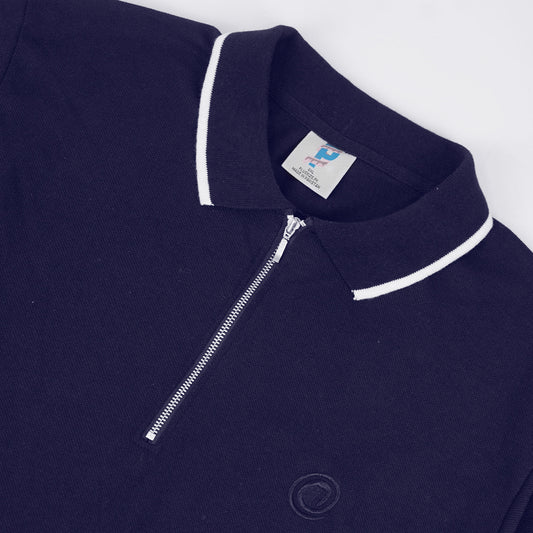 Classic Comfort Navy Zip Polo Plus PSM-8540