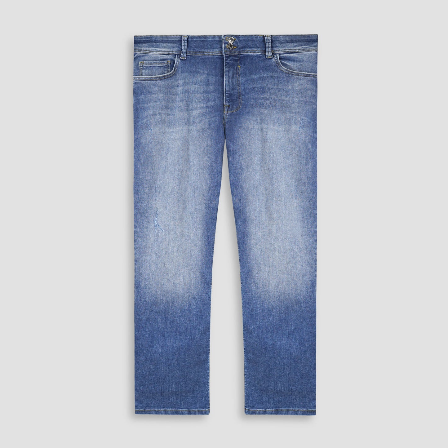 Eco-Friendly Mid-Waist Skinny Plus-Size Jeans PSW-8577