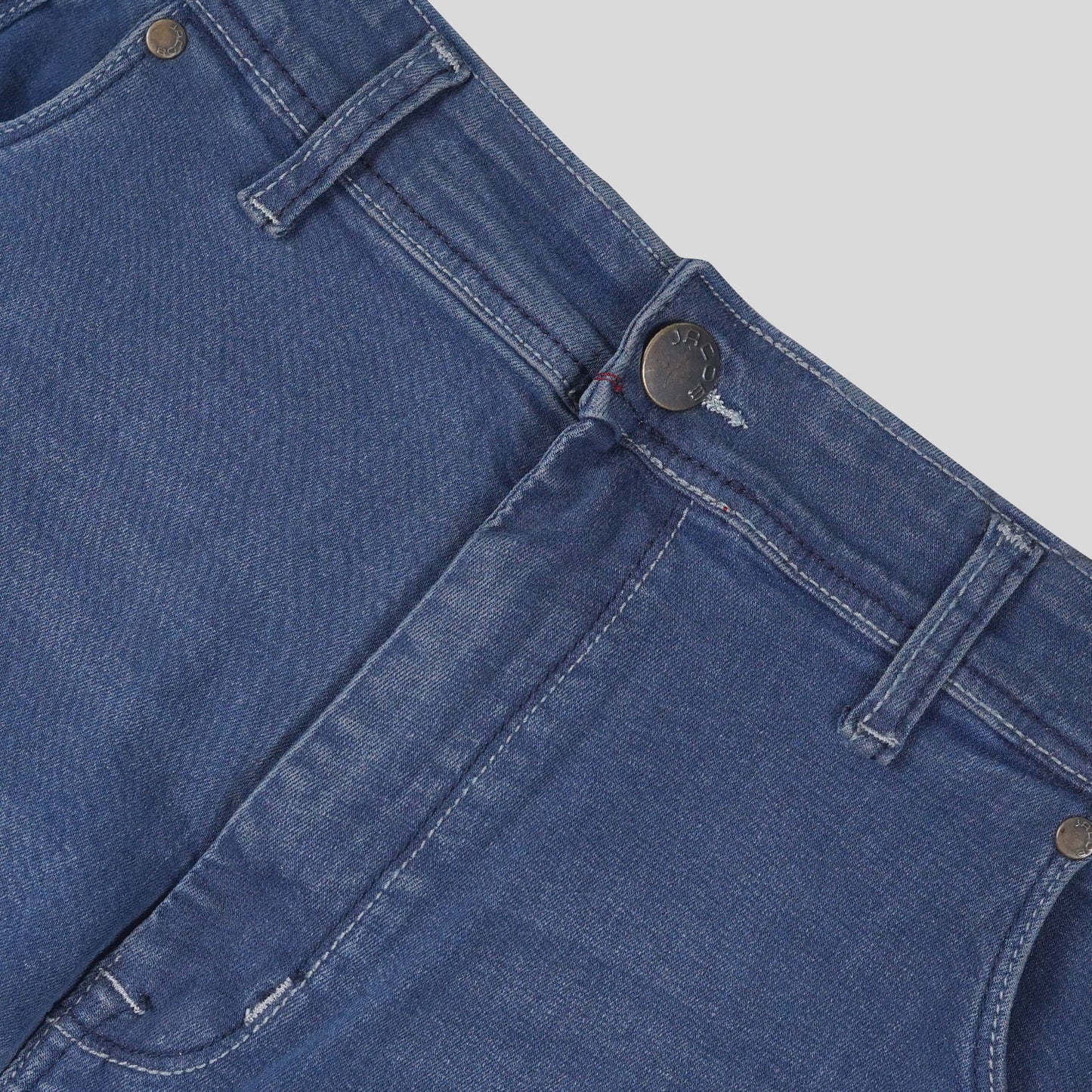 Tapered Fit Blue Plus-Size Denim Jeans PSM-8554