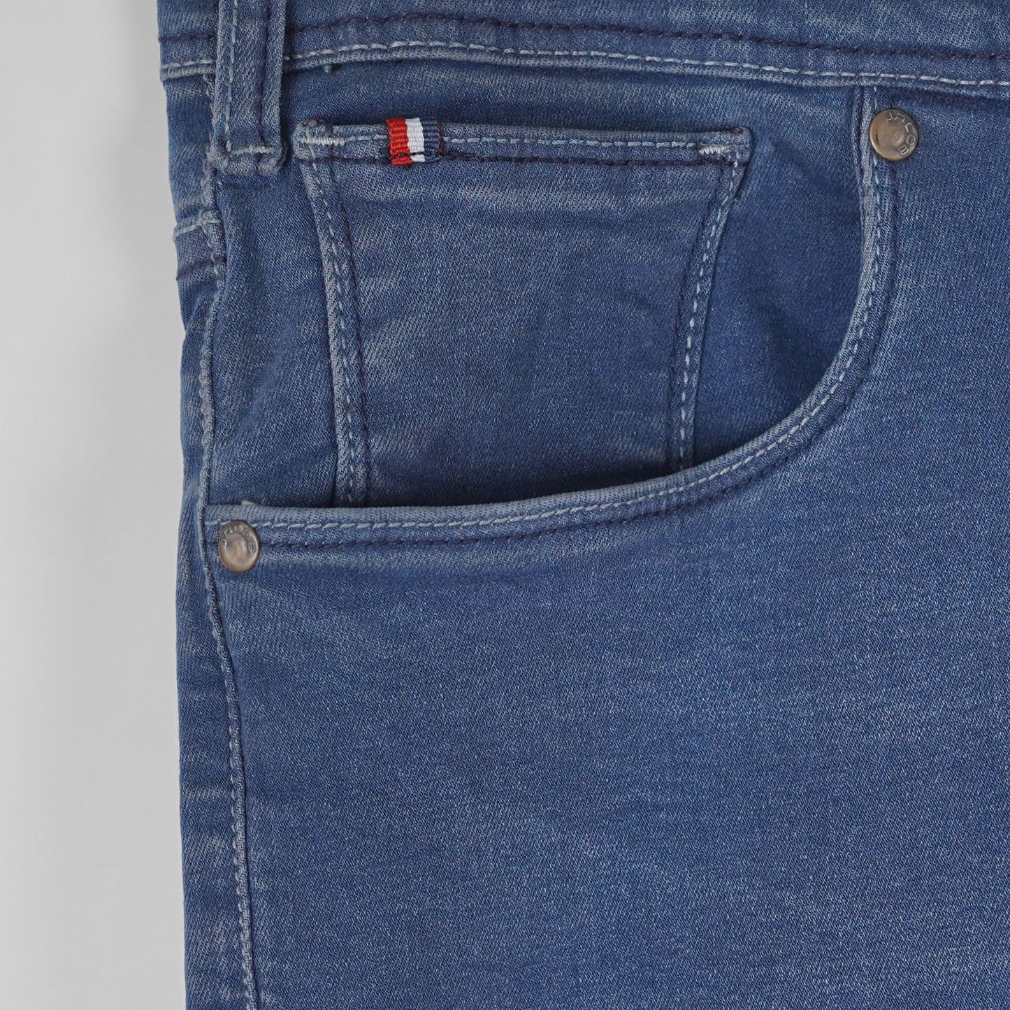 Tapered Fit Blue Plus-Size Denim Jeans PSM-8554