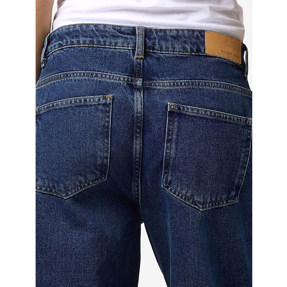 Plus size loose fit faded denim jeans with 5-pocket design and zip closure