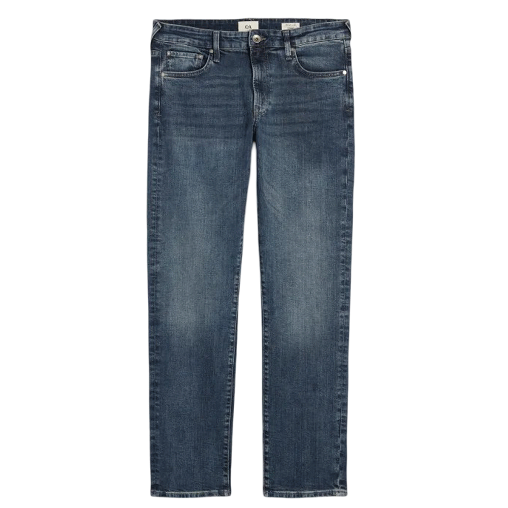 Dark Blue Straight Plus-Size Denim Jeans PSM-9264