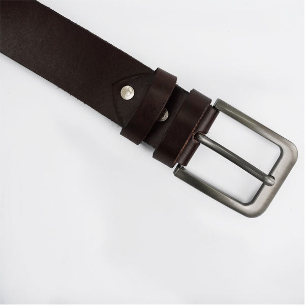Dark Brown Plus-Size Leather Belt PSM-9258