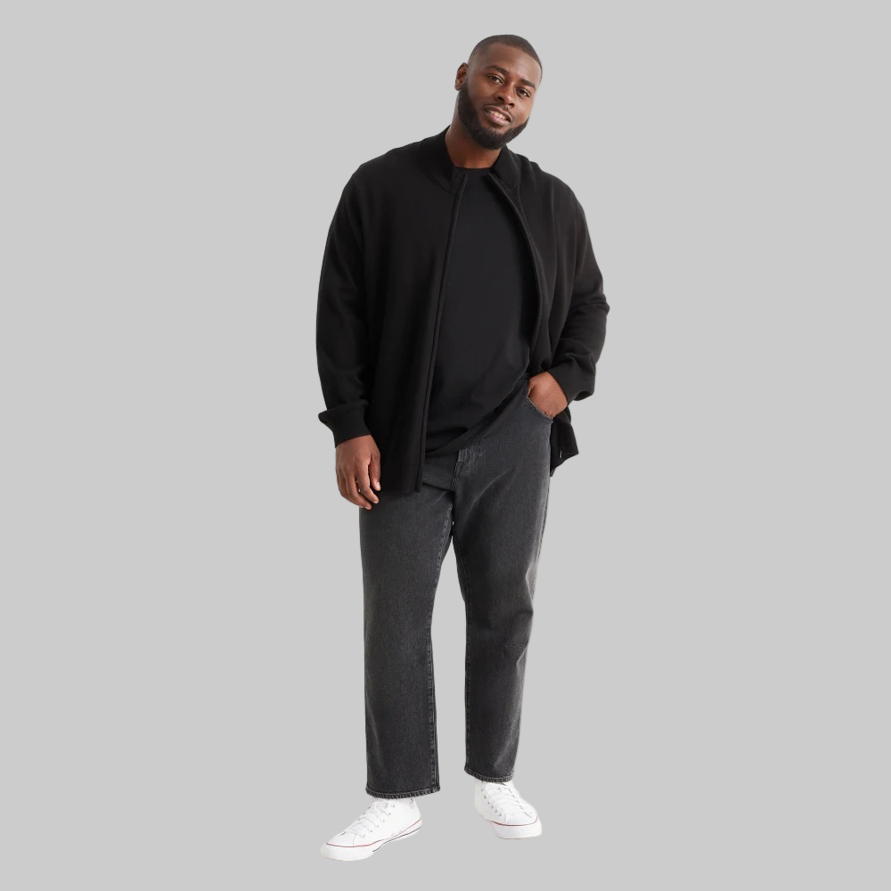 Plus Size Men's Dark Grey ComfortFit Jeans PSM-8440