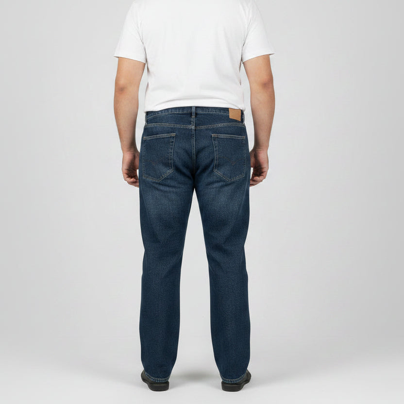 Dark Wash Straight Fit Jeans PSM-11255