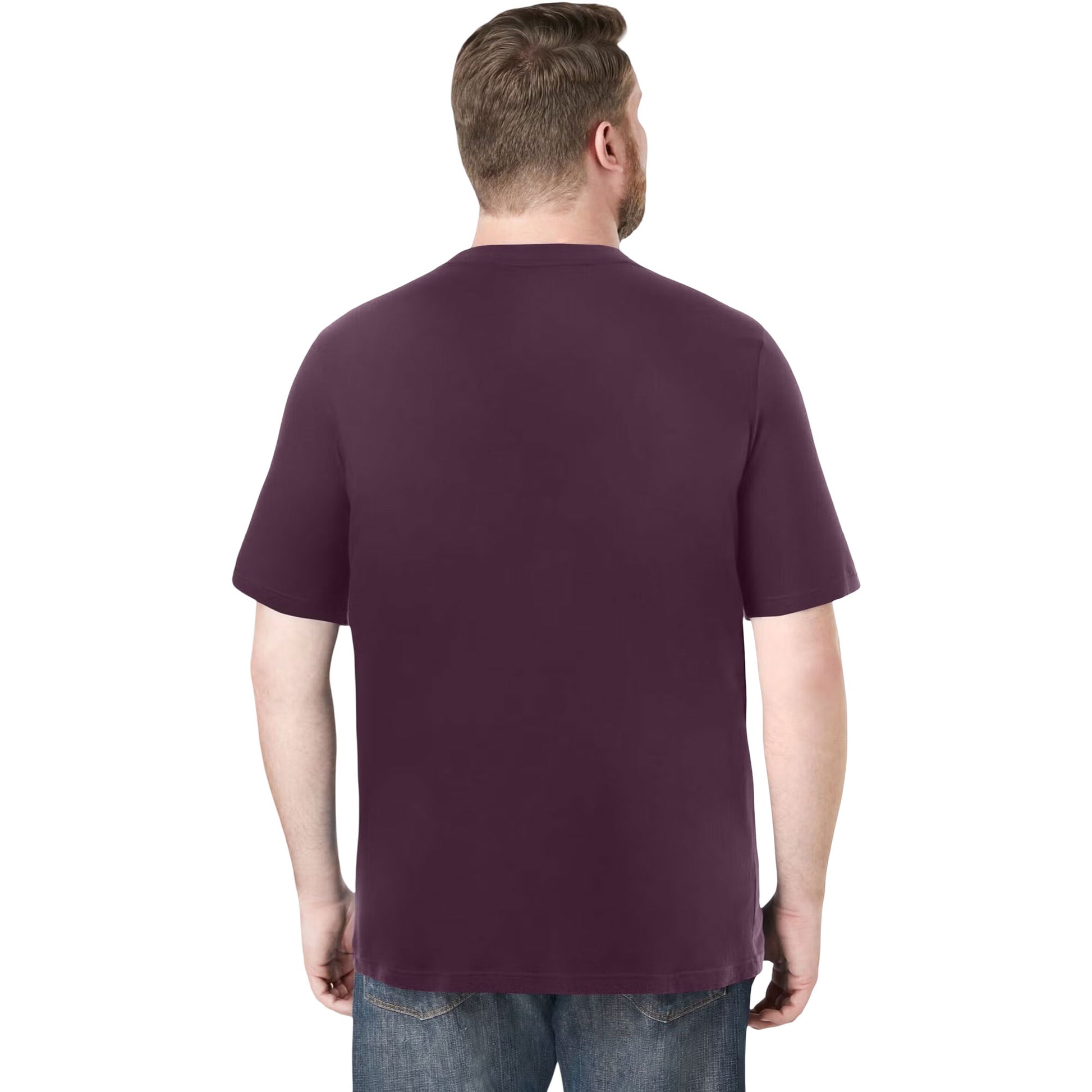 Deep Purple Big & Tall Crewneck Cotton T-Shirt for Plus-Size Men