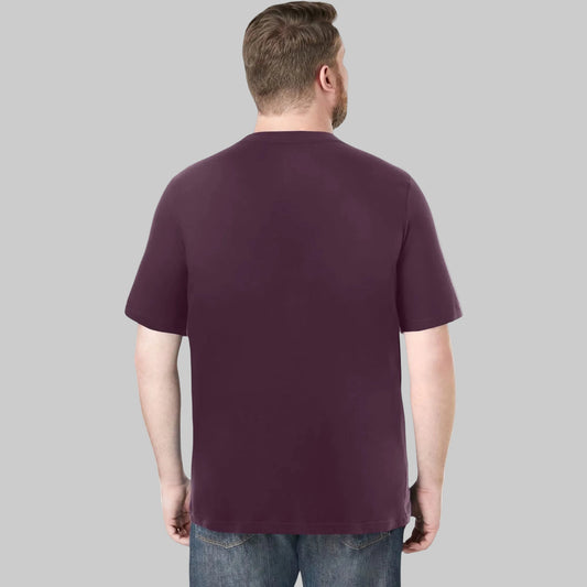Deep Purple Big & Tall Crewneck Cotton T-Shirt for Plus-Size Men