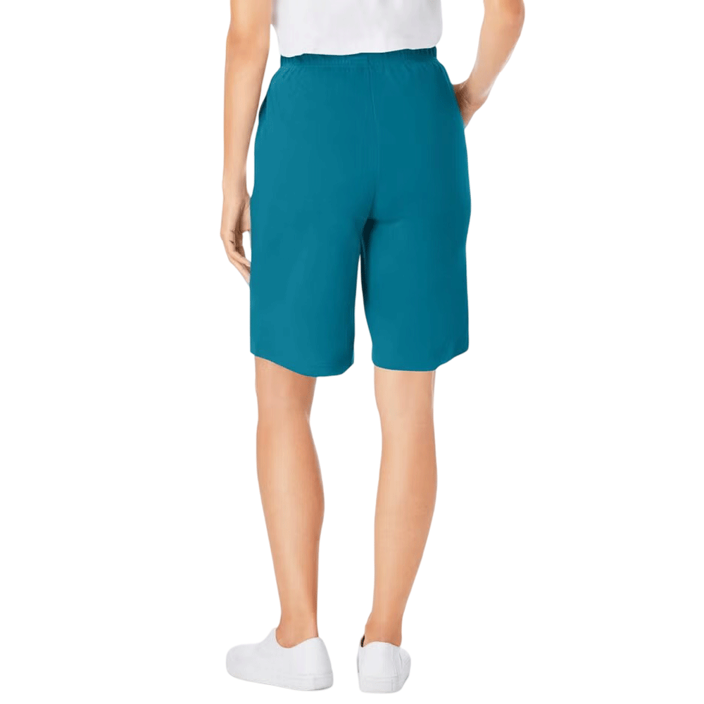 Deep Teal Plus Size Women Knit Short PSW-9301