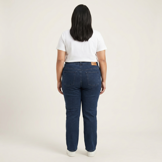 Deep indigo Classic Straight Fit Denim Jeans PSW-11081