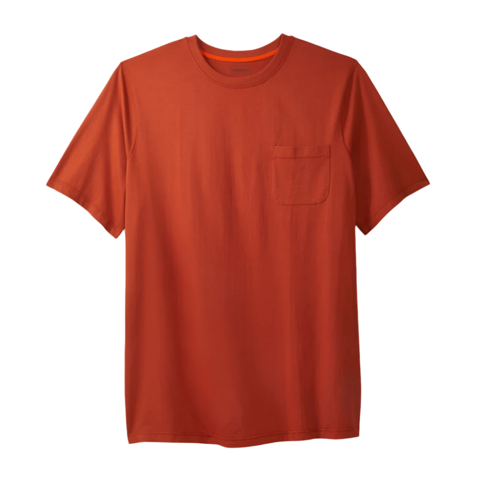 Desert Red Big & Tall Size Heavyweight Pocket Crewneck T-Shirt
