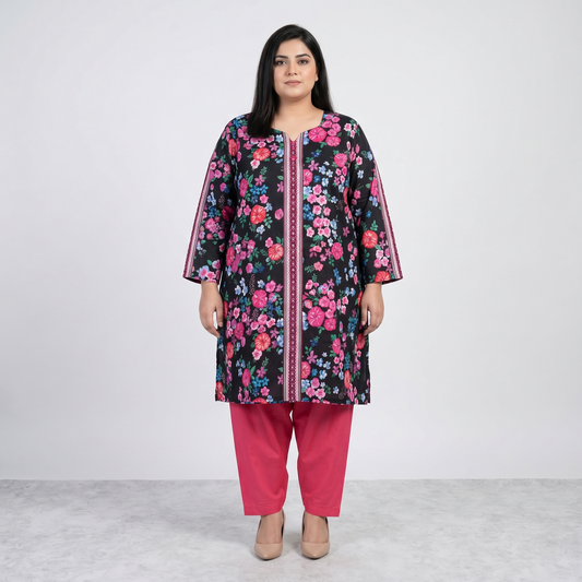 Ebony & Wildrose 3-Piece Floral Ensemble Lawn Suit PSW-11177