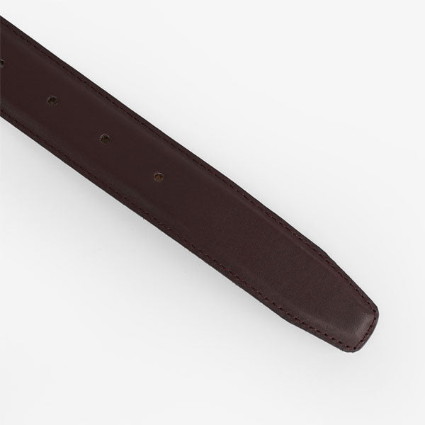 Elegant Dark Brown Plus-Size Leather Belt PSM-9255
