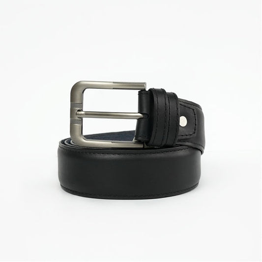 Essential Black Plus-Size Leather Belt PSM-9256