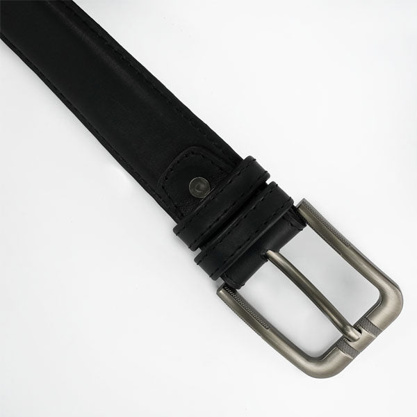 Essential Black Plus-Size Leather Belt PSM-9256