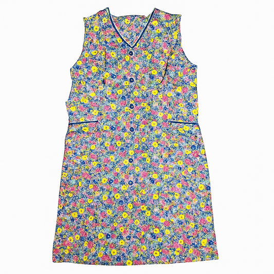 Floral Printed Sleeveless Button Up Lounger PSW-6767