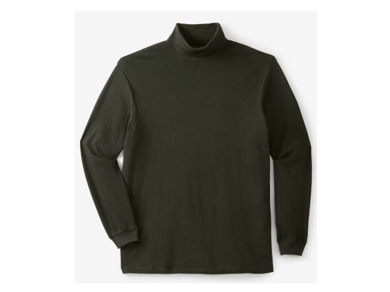Turtleneck Big & Tall Size Long Sleeve T-Shirt PSM-4176