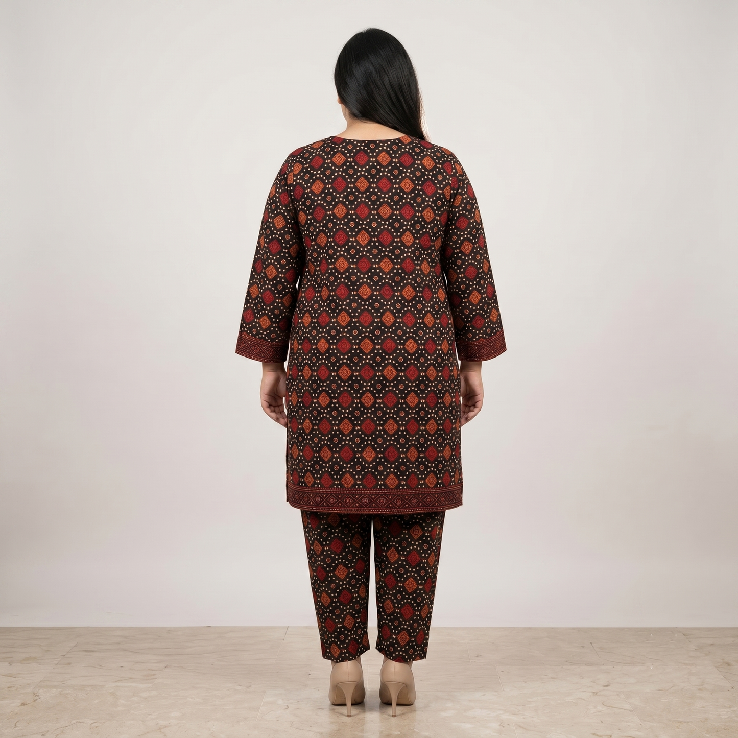 Amber Chunri Fusion – 2 Piece Premium Lawn Co-Ord PSW-11241