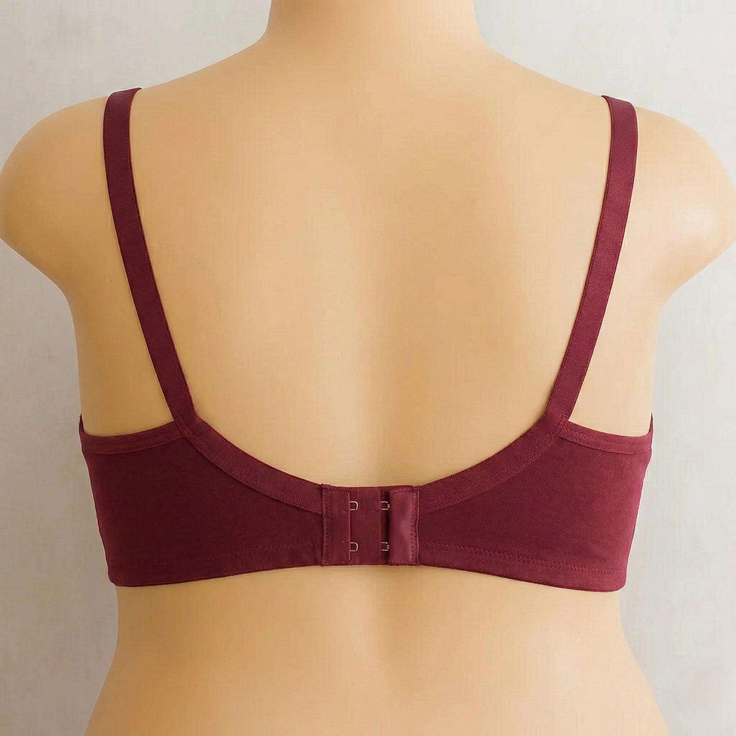 Plus Size maroon Seam Stripe Wireless Bra PSW-10774