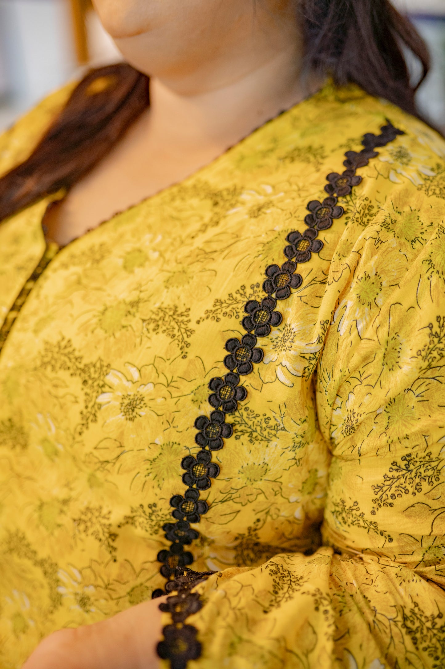 Golden Bloom – Plus Size Lawn Suit (2PC) PSW-9493
