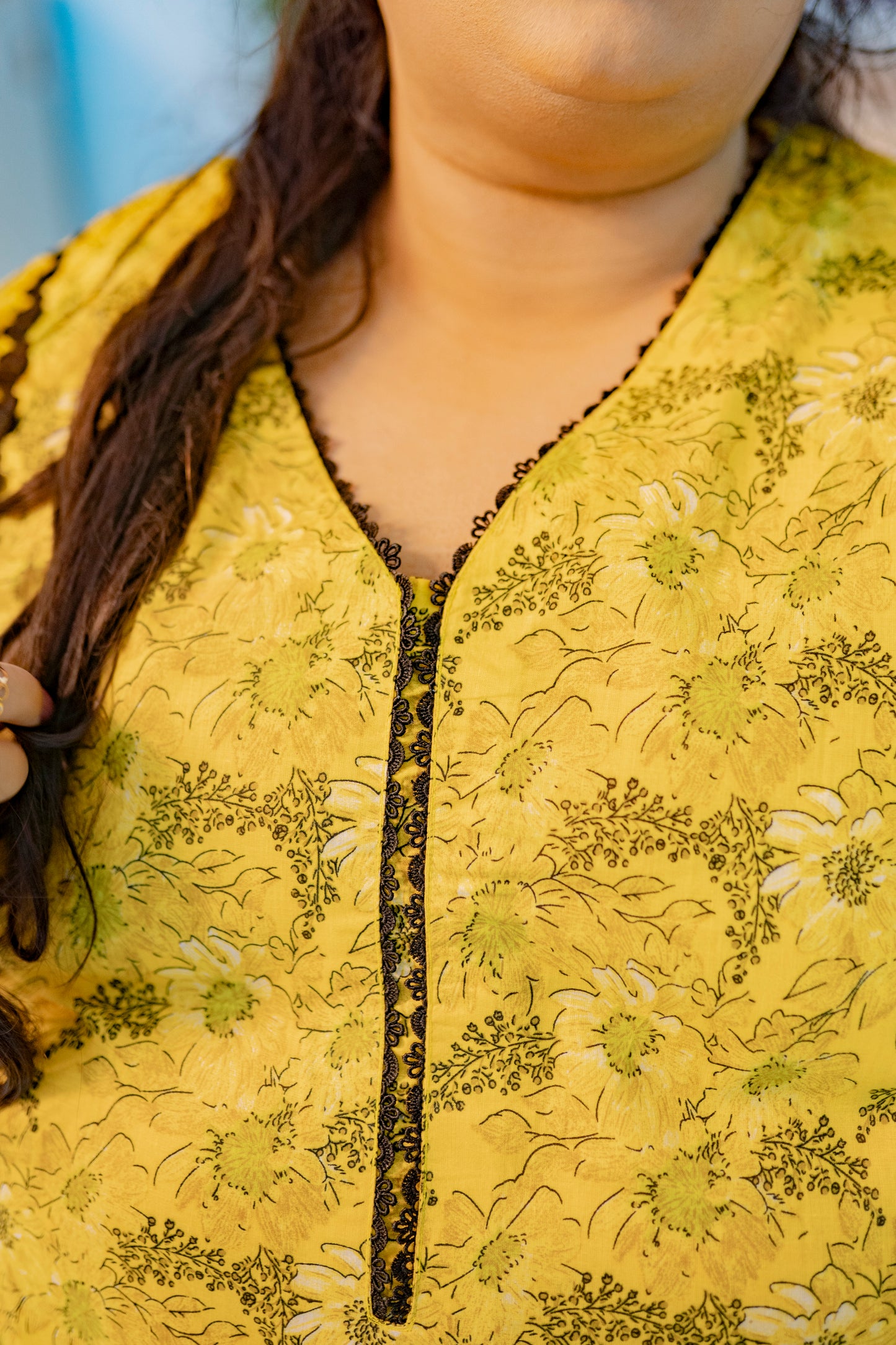 Golden Bloom – Plus Size Lawn Suit (2PC) PSW-9493