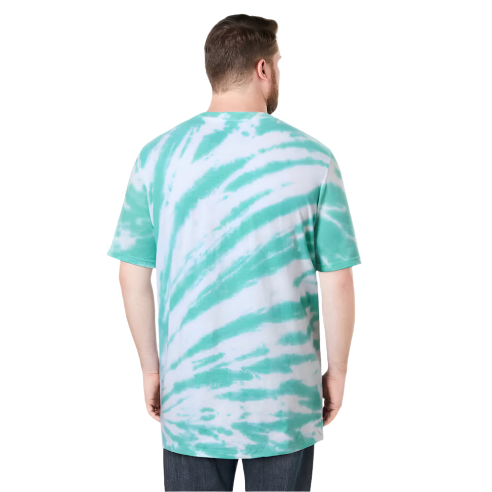 Green Marble Big & Tall Shrink-Less™ crewneck t-shirt with chest pocket and extended length.