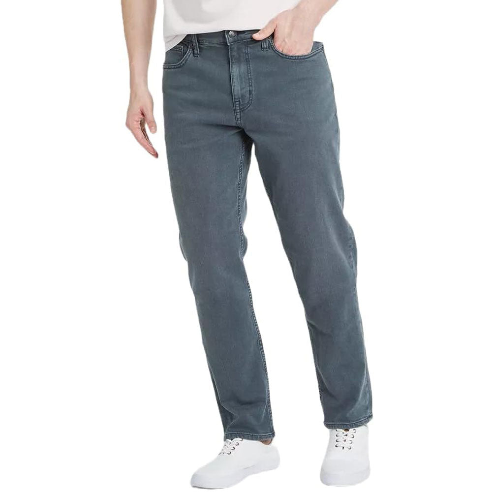 Grey Straight Plus-Size Denim Jeans PSM-9265