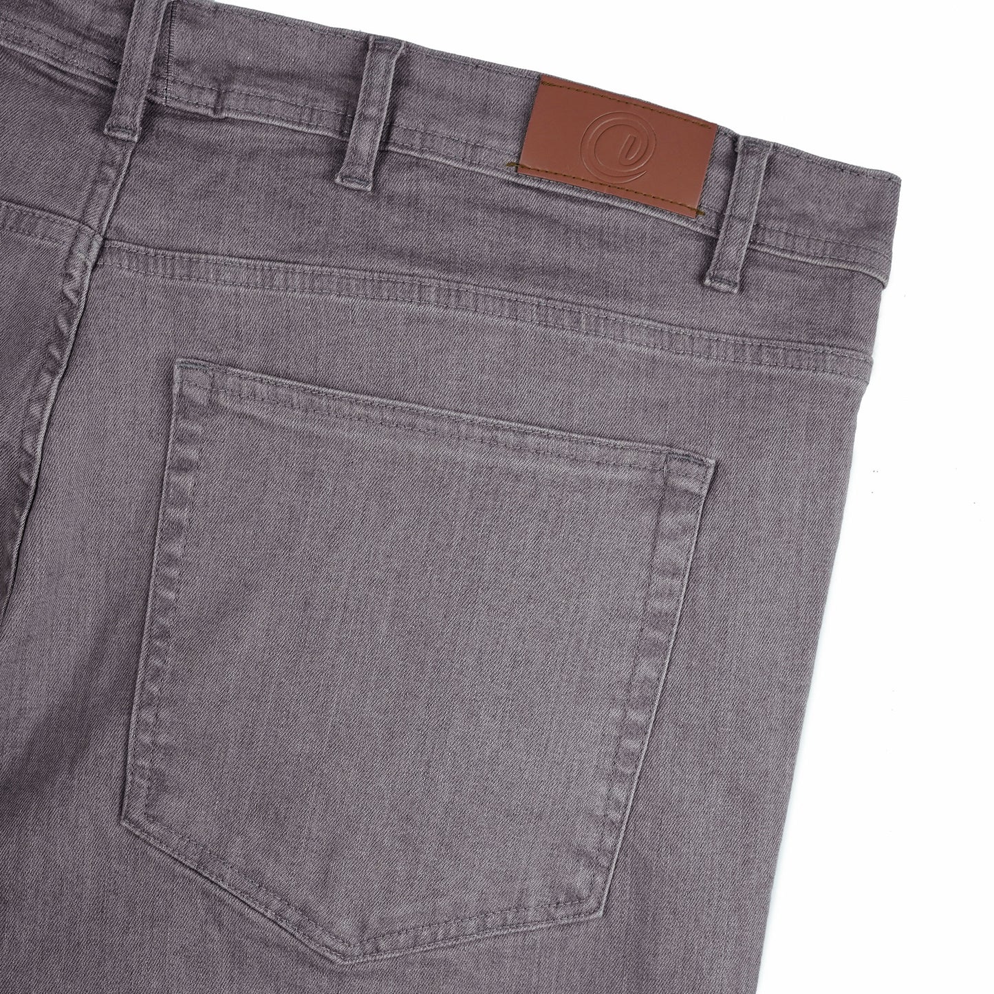 Grey Plus Size Classic Straight-Leg Jeans with a zip fly, button closure, and five-pocket design. Comfortable stretch fabric for a flattering fit.