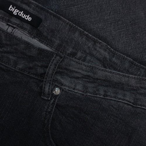 Grey Wash Denim Jeans with belt loops and zip fastening