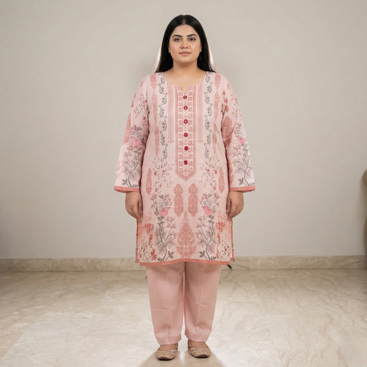 Gulnaar Blush Premium Lawn 3PC Suit PSW-10933