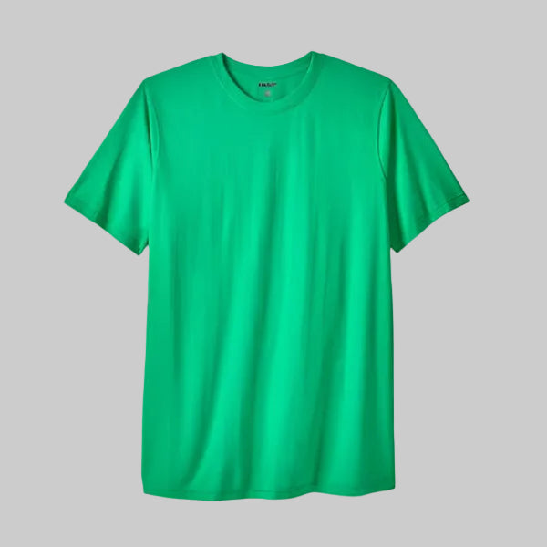 Heather Kelly Green Big & Tall Crewneck T-Shirt – Front View