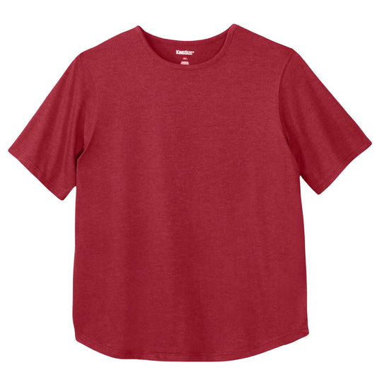 Heather Burgundy Big & Tall Crewneck T-Shirt for Plus-Size Men