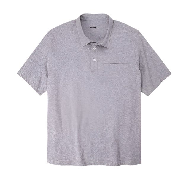 Heather Grey Big Size Jersey Polo Shirt – Soft Knit Polo for Men