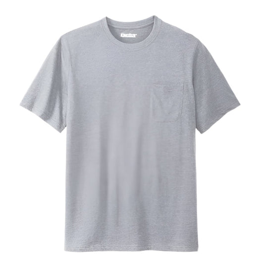 Heather Grey Big & Tall Pocket Crewneck T-Shirt – Classic Cotton Blend