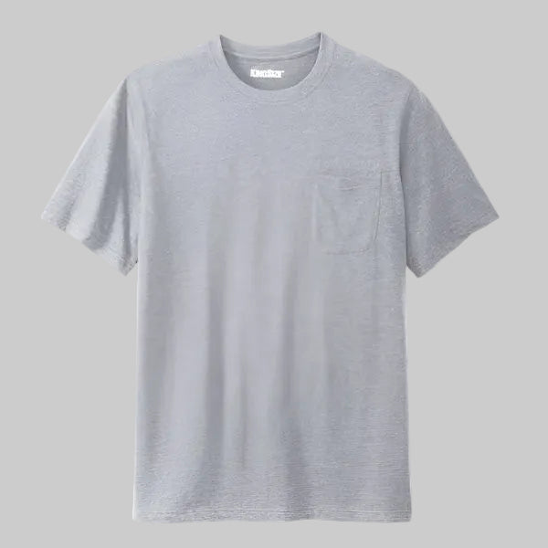 Heather Grey Big & Tall Pocket Crewneck T-Shirt – Classic Cotton Blend