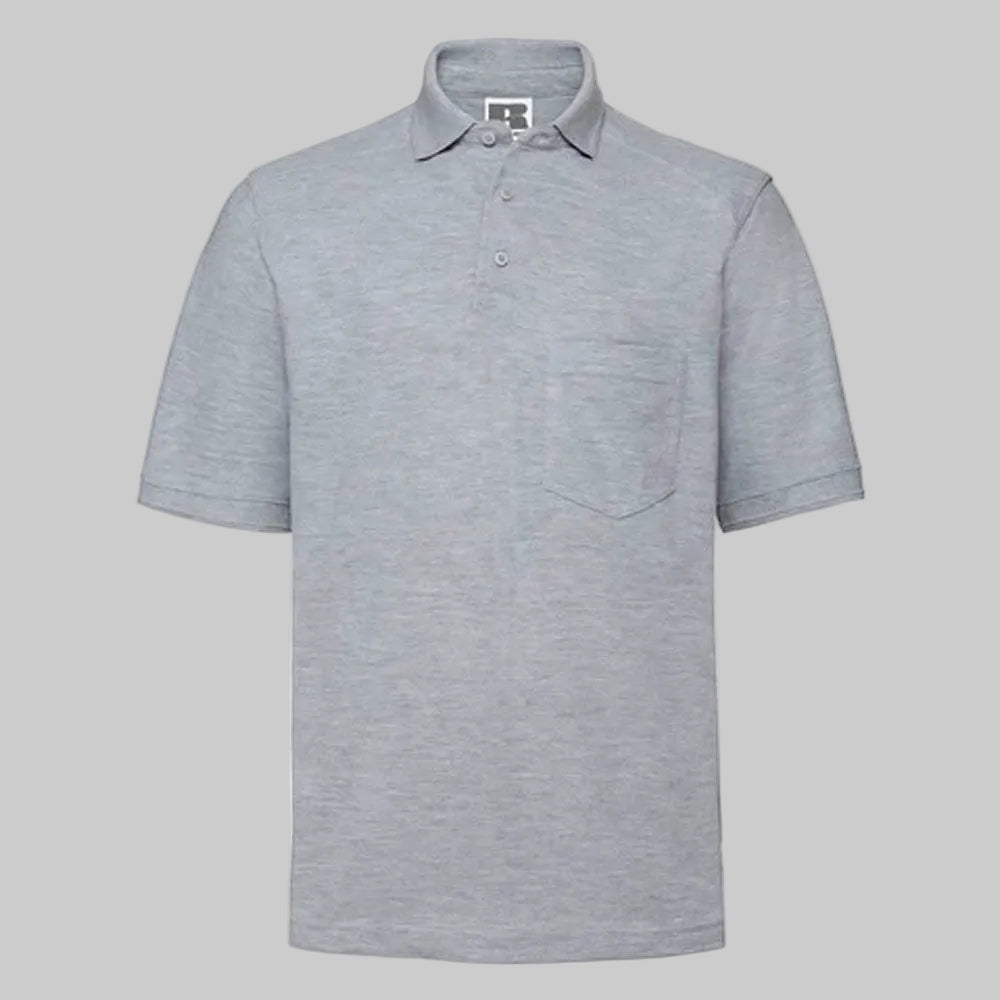 Heather Grey Heavy Duty Cotton Pique Polo Shirt PSM-8447