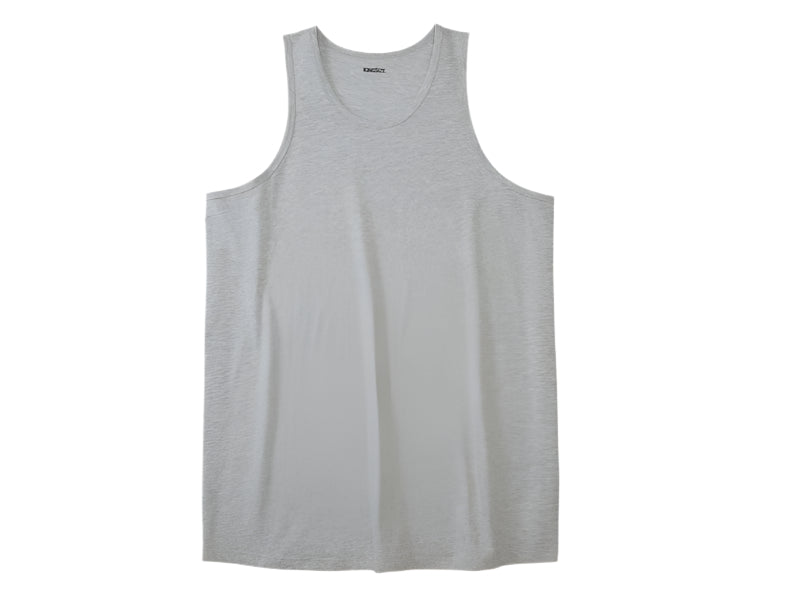 Heather Grey Big & Tall tank top for men with wide shoulder straps and relaxed fit