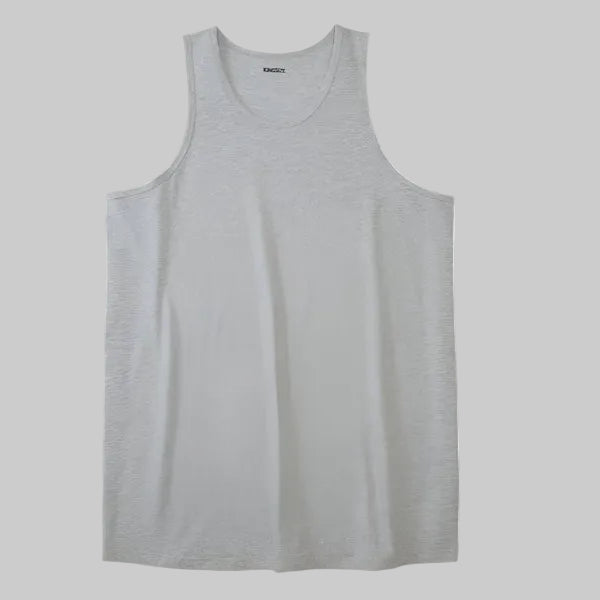 Heather Grey Big & Tall tank top for men with wide shoulder straps and relaxed fit
