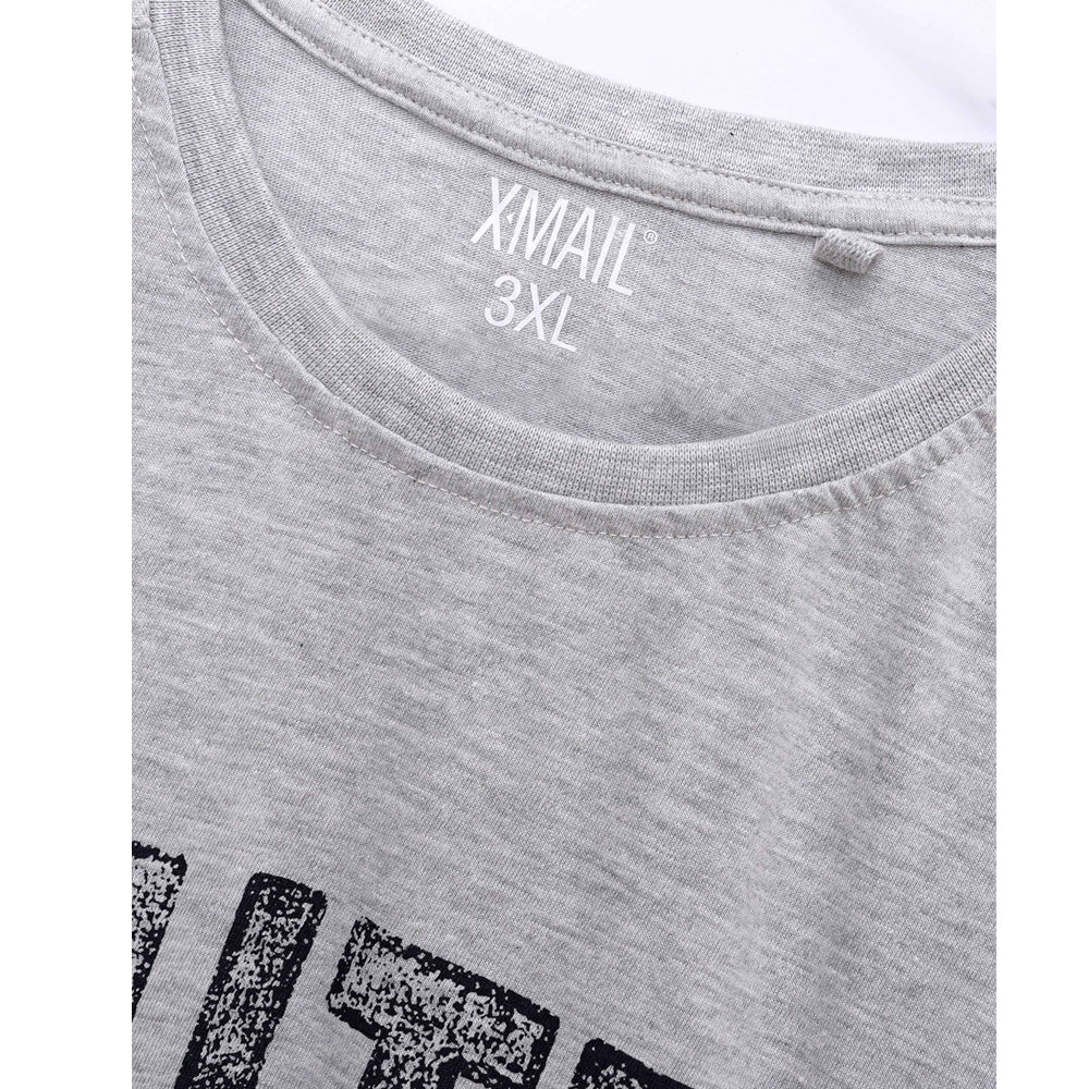Heather Grey Limited Edition Big Size Crewneck T-Shirt PSM-8213