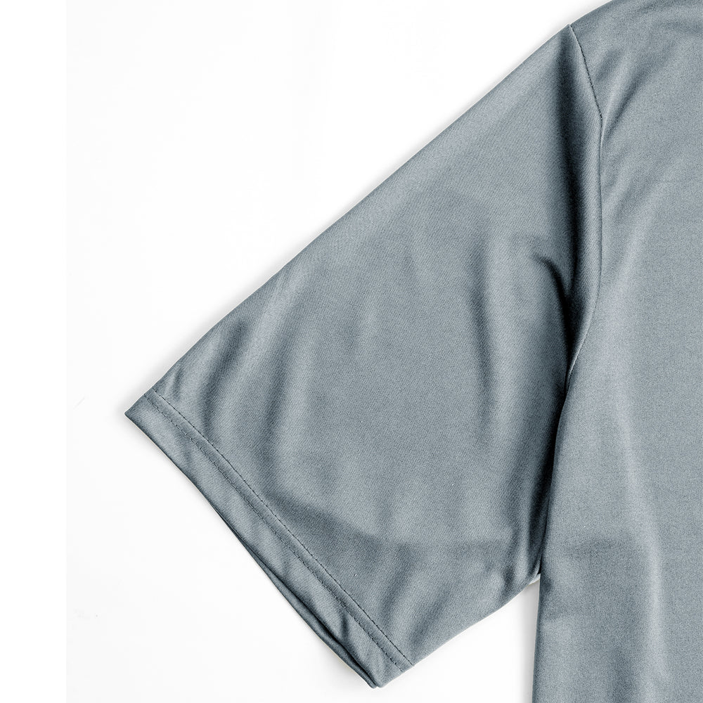 Grey Polyester Plus Size Sportswear Tracksuit PSM-7857