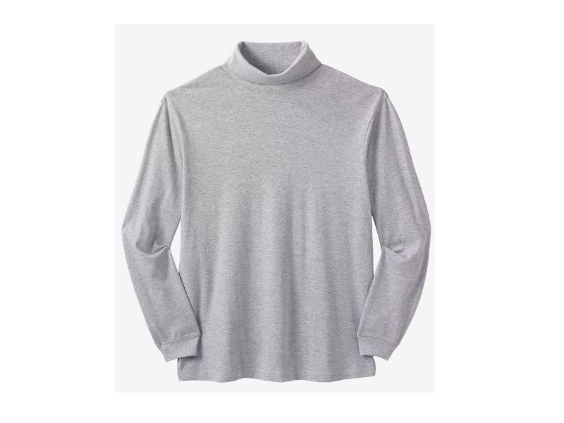 Turtleneck Big & Tall Size Long Sleeve T-Shirt PSM-4176