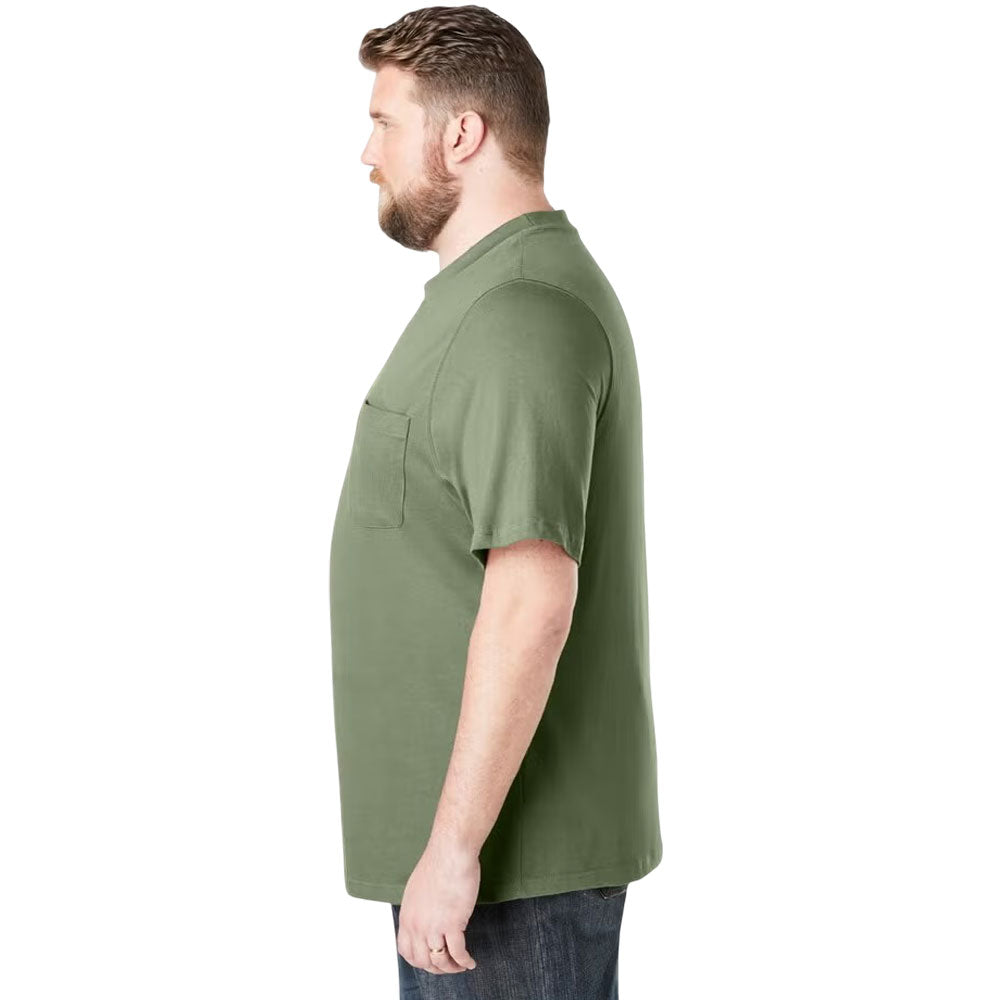 Heather Moss Green Big & Tall Pocket Crewneck T-Shirt for Men