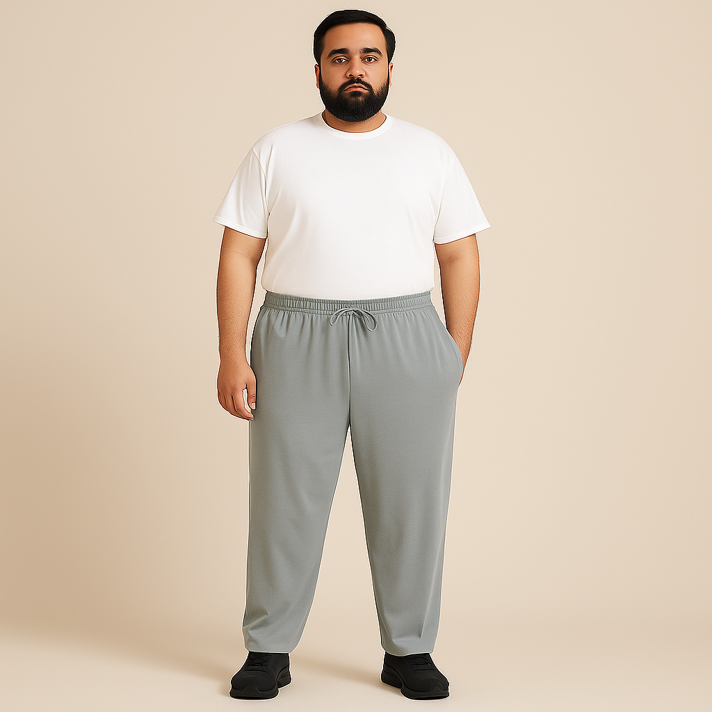 Heather Grey Lightweight Jersey Open Bottom Trousers offer breathable comfort and a relaxed fit—perfect for lounging or casual everyday wear.