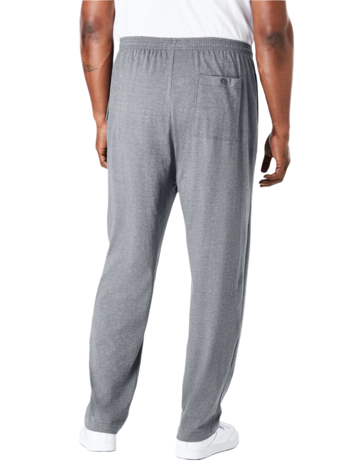 Heather Grey Lightweight Jersey Open Bottom Trousers offer breathable comfort and a relaxed fit—perfect for lounging or casual everyday wear.