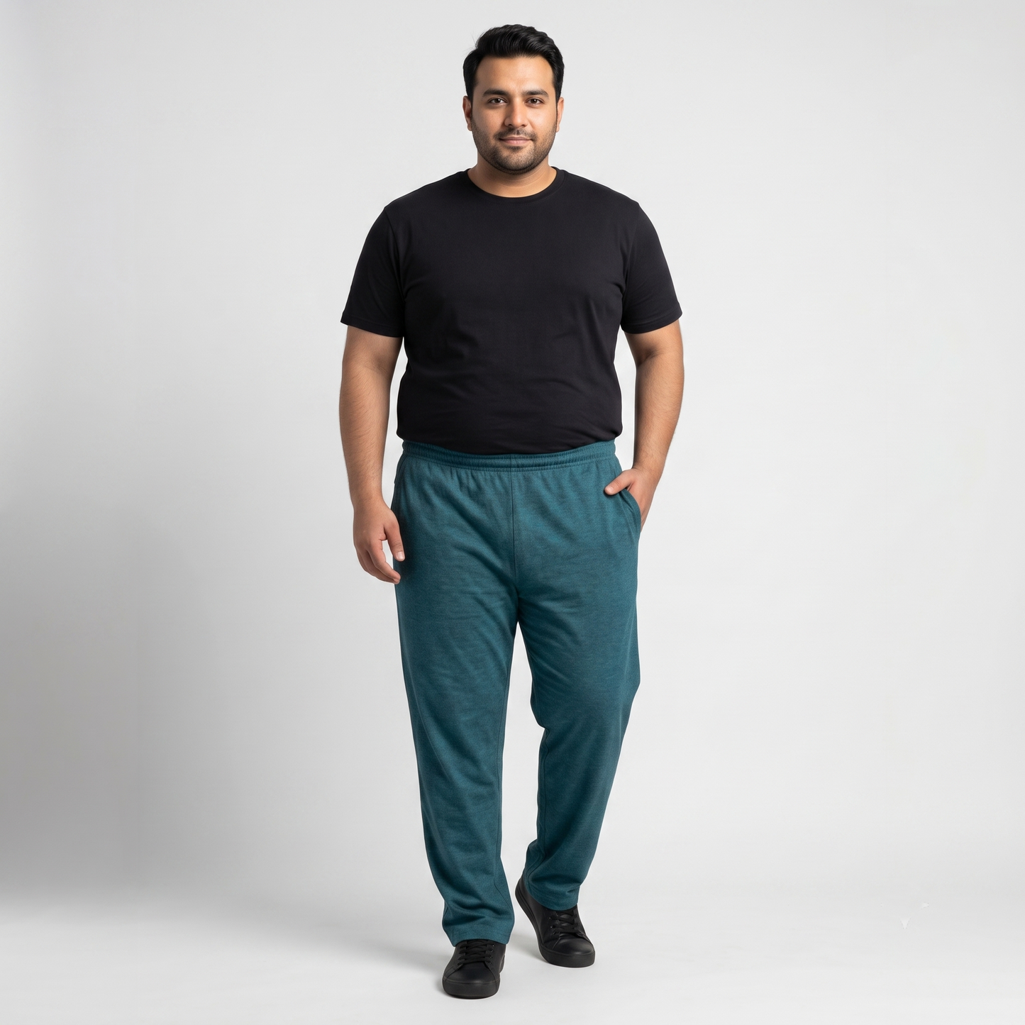 Heather Teal Lightweight Jersey Open Bottom Pant PSM-9020