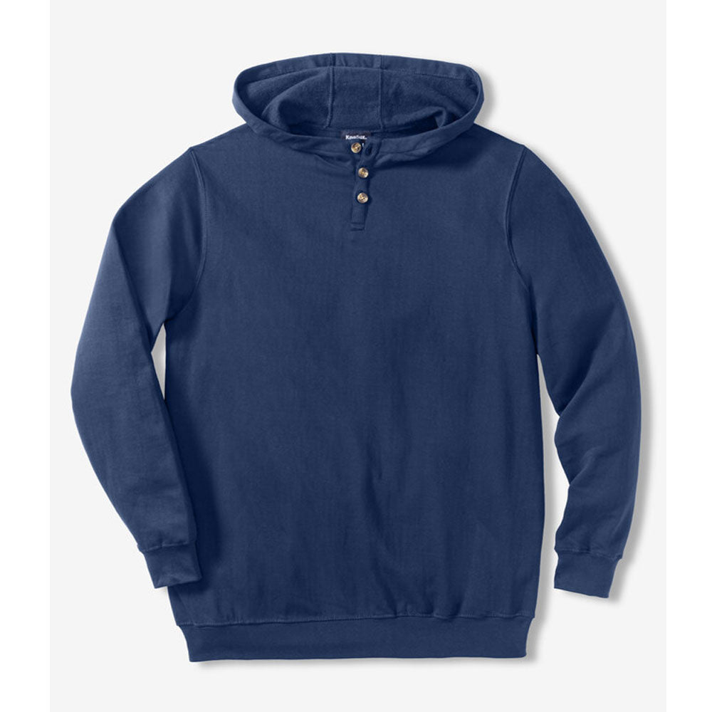 Henley Fleece Pullover Hoodie PSM-7289