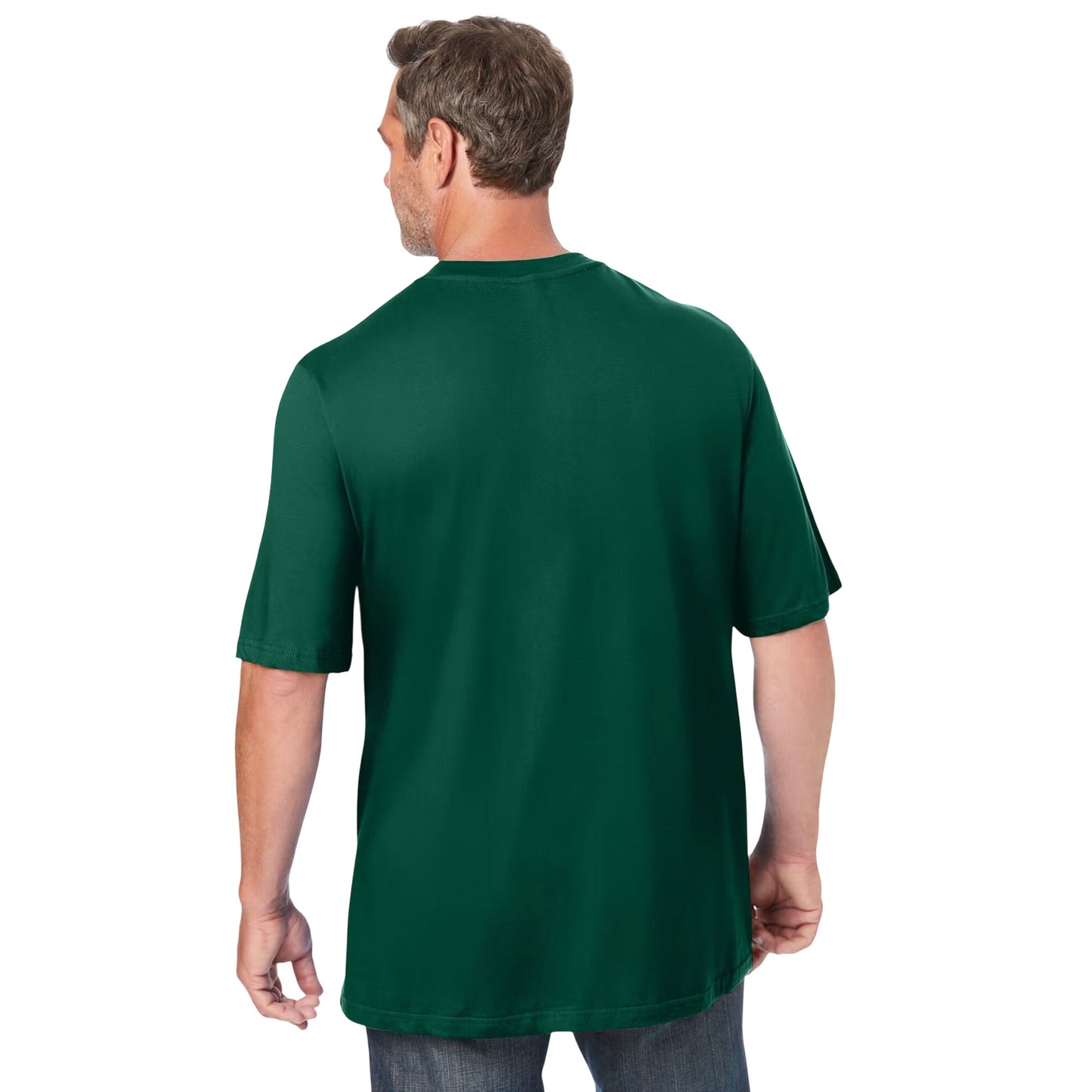 Hunter Green Classic Pocket Crewneck T-Shirt – Soft Cotton Blend Tee
