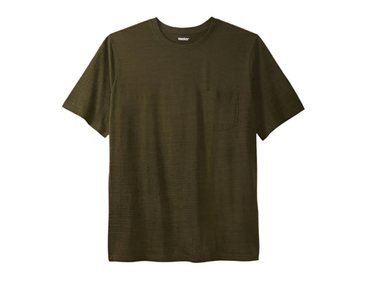 Hunter Marl Big & Tall Crewneck T-Shirt with Pocket – Plus-Size Men's Tee